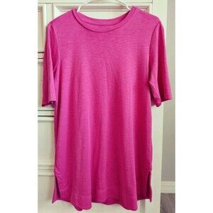 J.Jill Pima Shirttail Tunic Women’s Size M, Pink 100% Cotton Lightweight